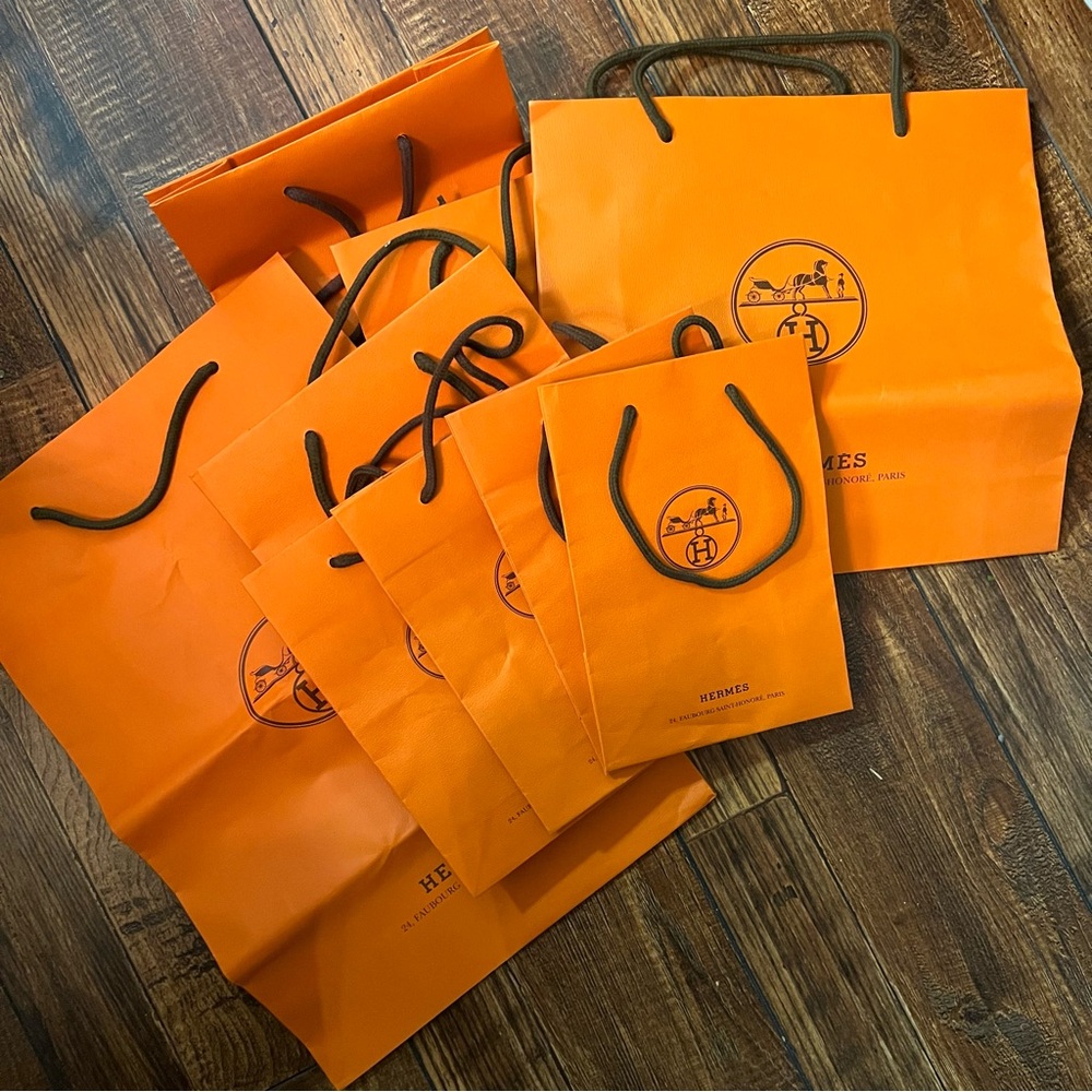 Hermès Vibrant Orange Gift Bags